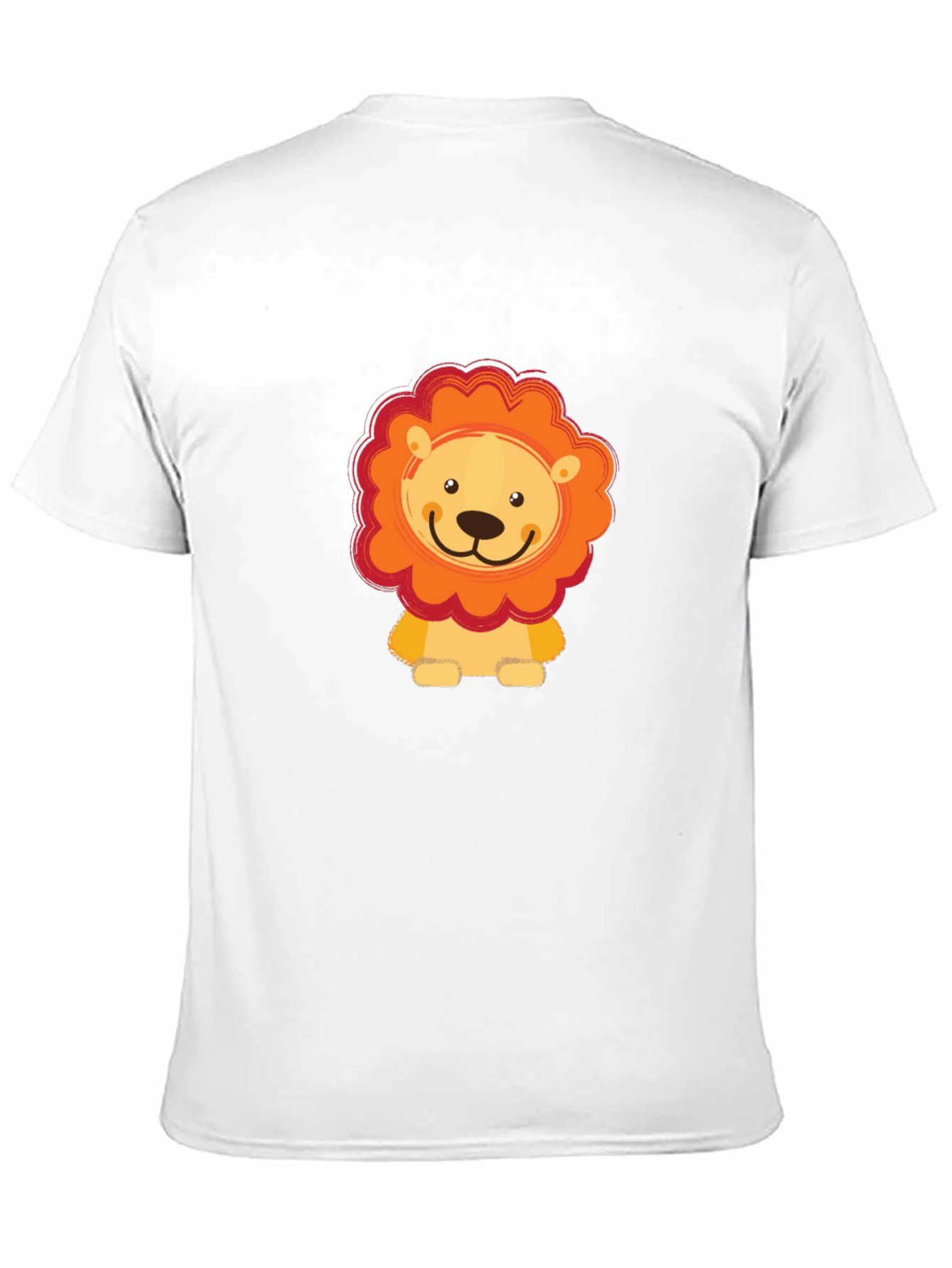 Cute Lion Graphic Black T-Shirt