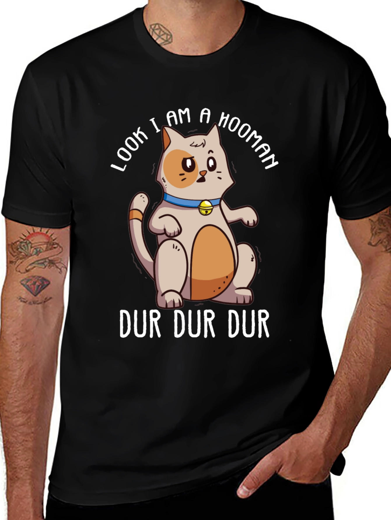 Funny Cat Hooman Graphic Tee