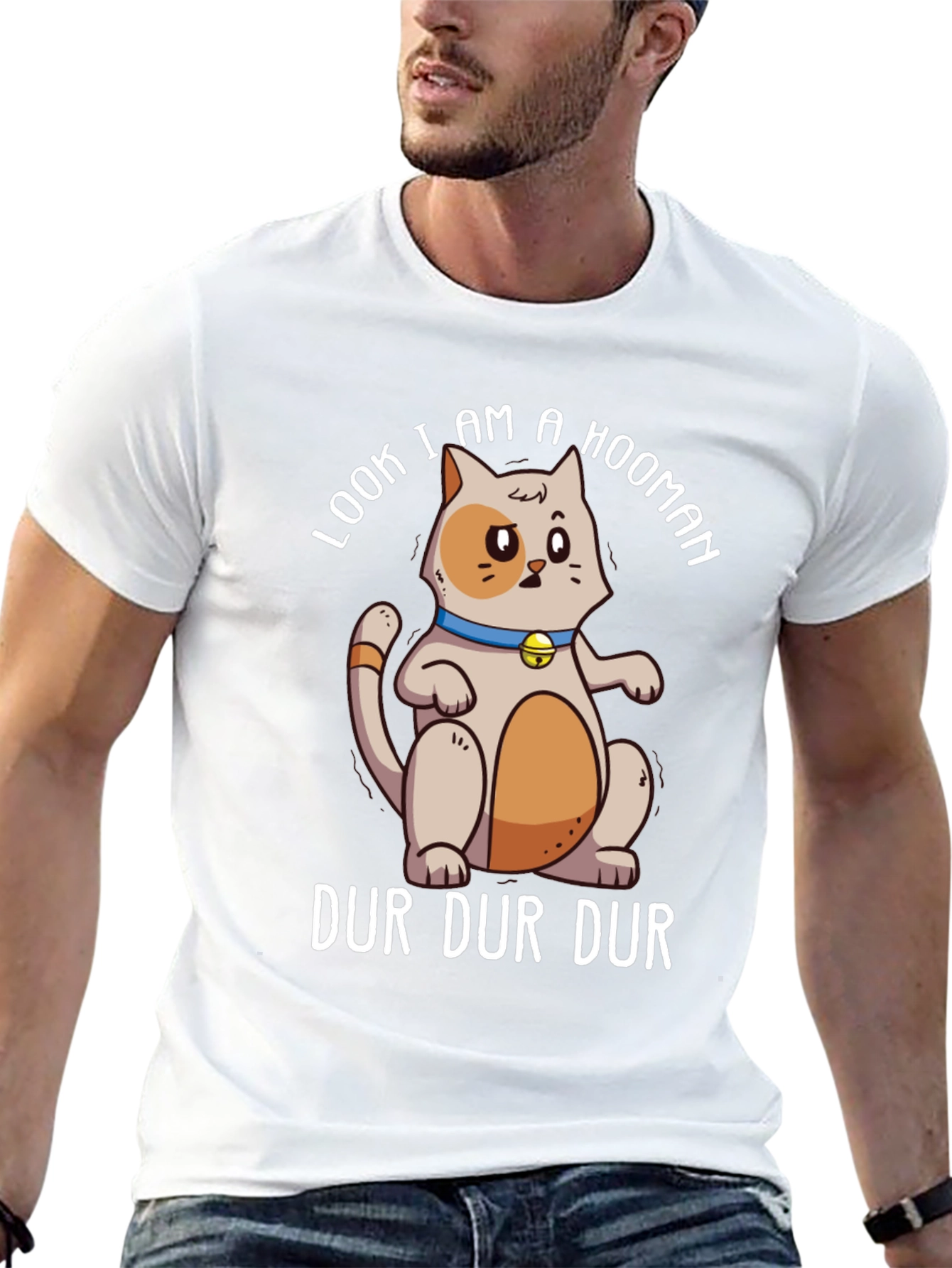 Funny Cat Hooman Graphic Tee