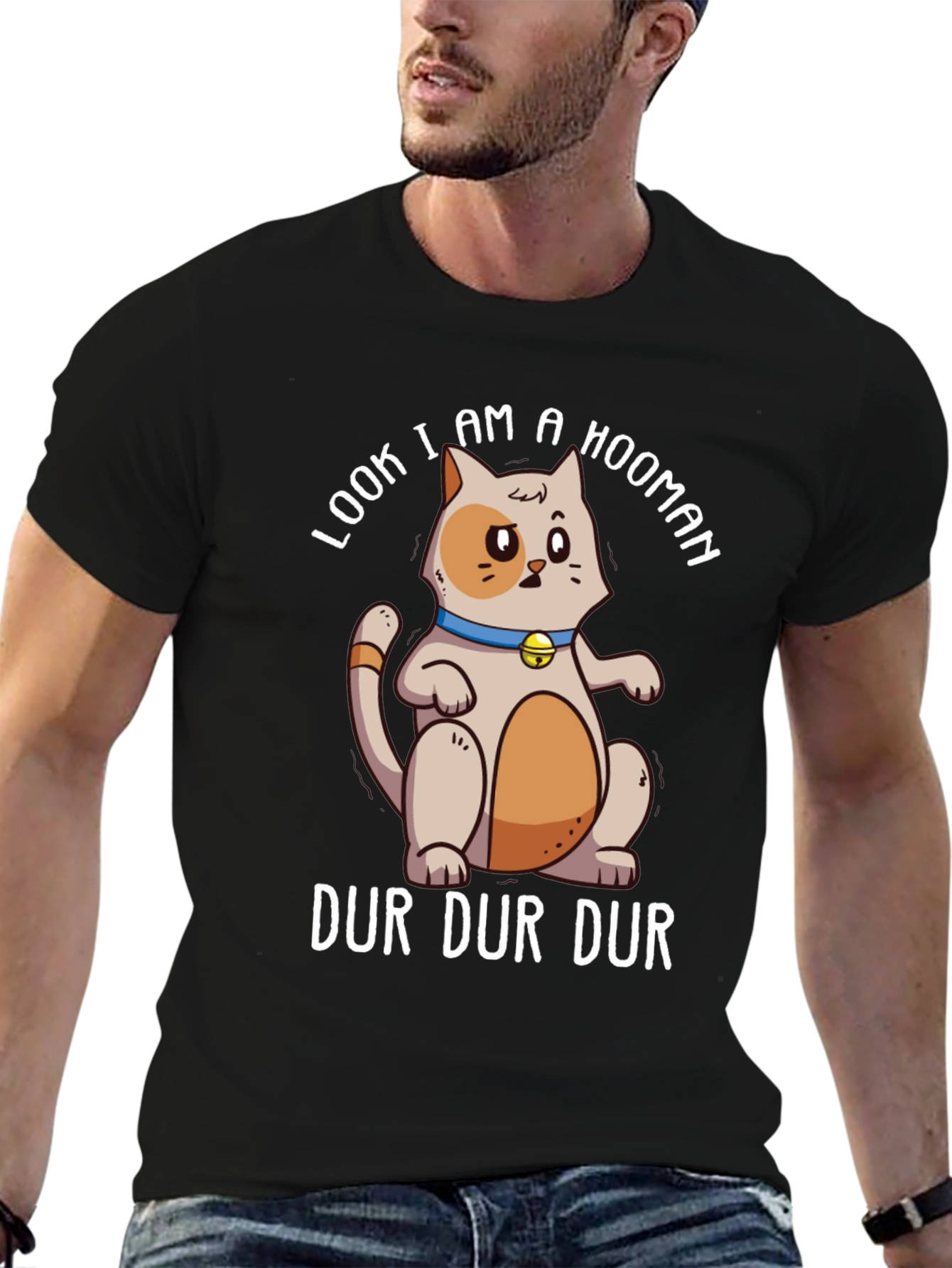 Funny Cat Hooman Graphic Tee