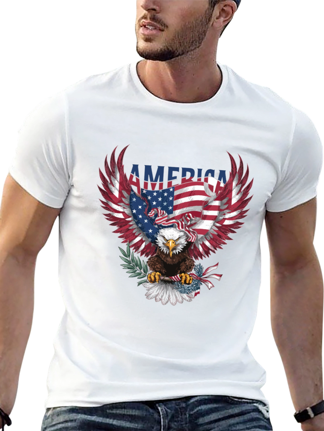 American Eagle Flag Graphic Tee