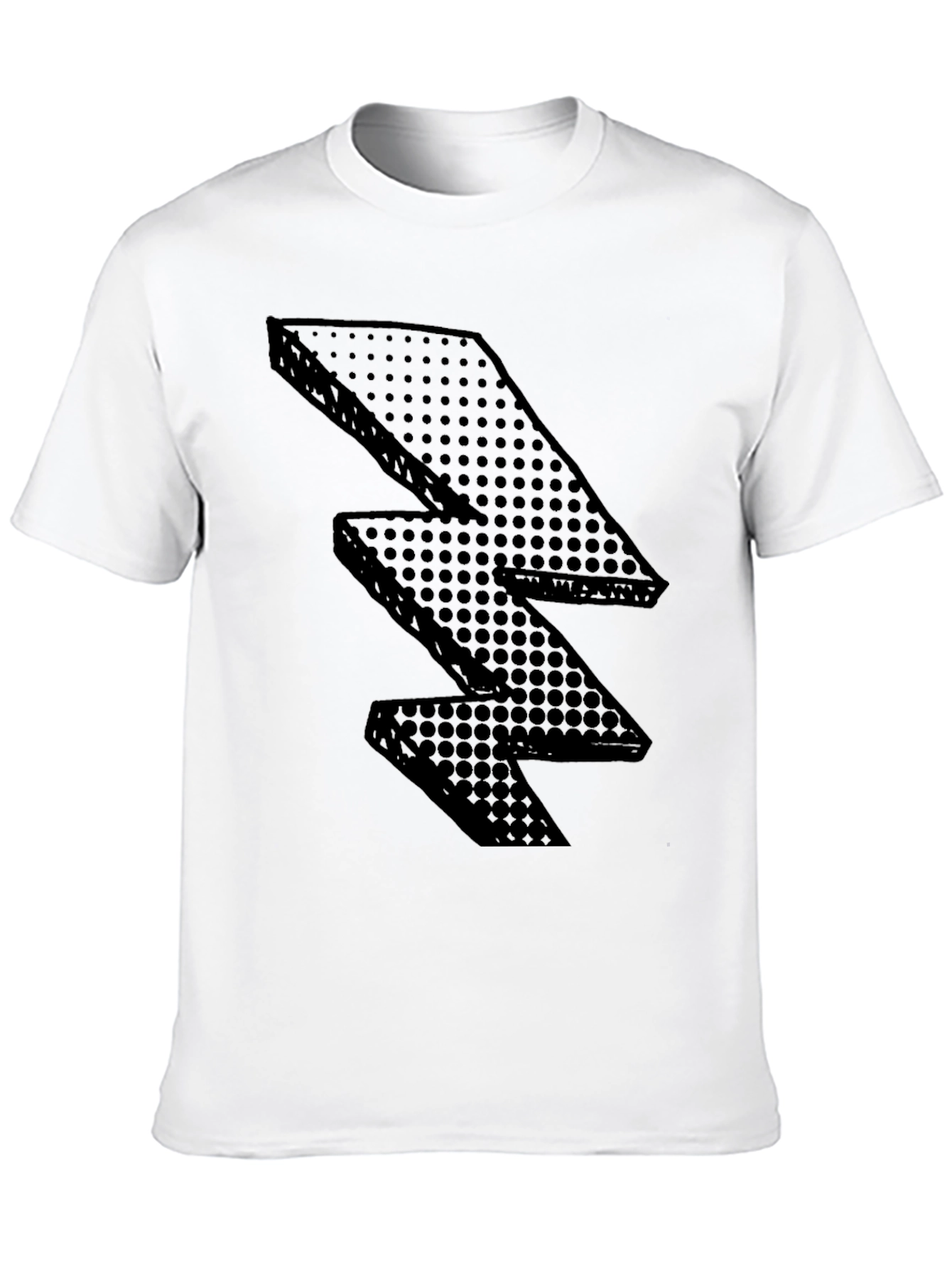 Black Lightning Bolt Graphic Tee - Modern Style