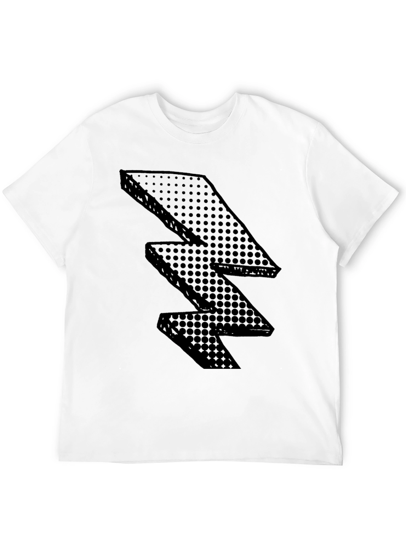 Black Lightning Bolt Graphic Tee - Modern Style