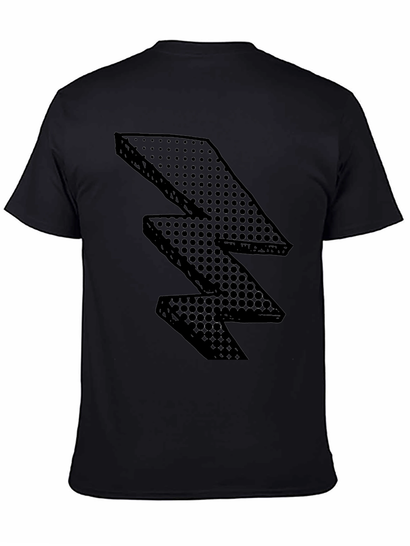 Black Lightning Bolt Graphic Tee - Modern Style