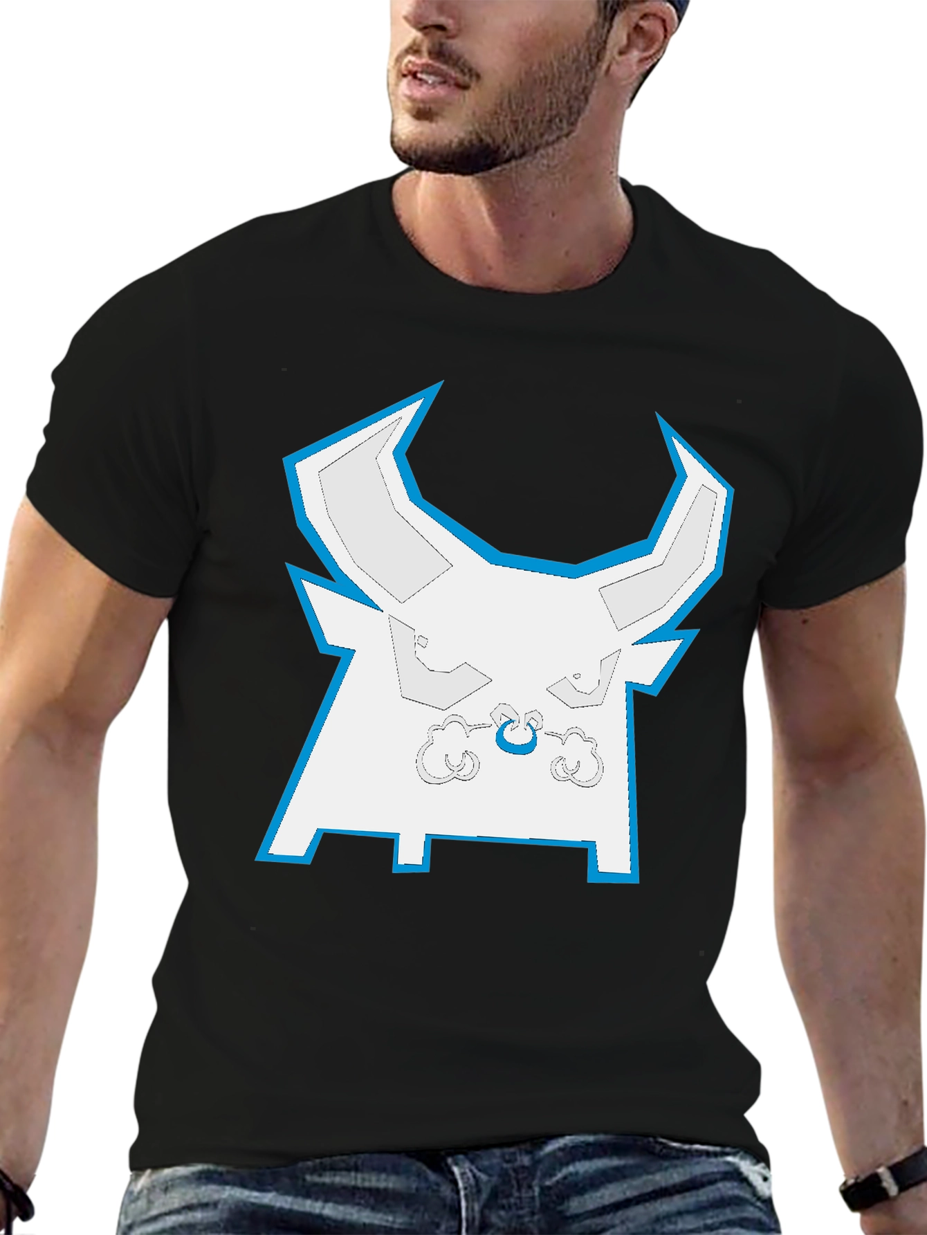 Cool Bull Graphic Tee - Black Cotton T-Shirt