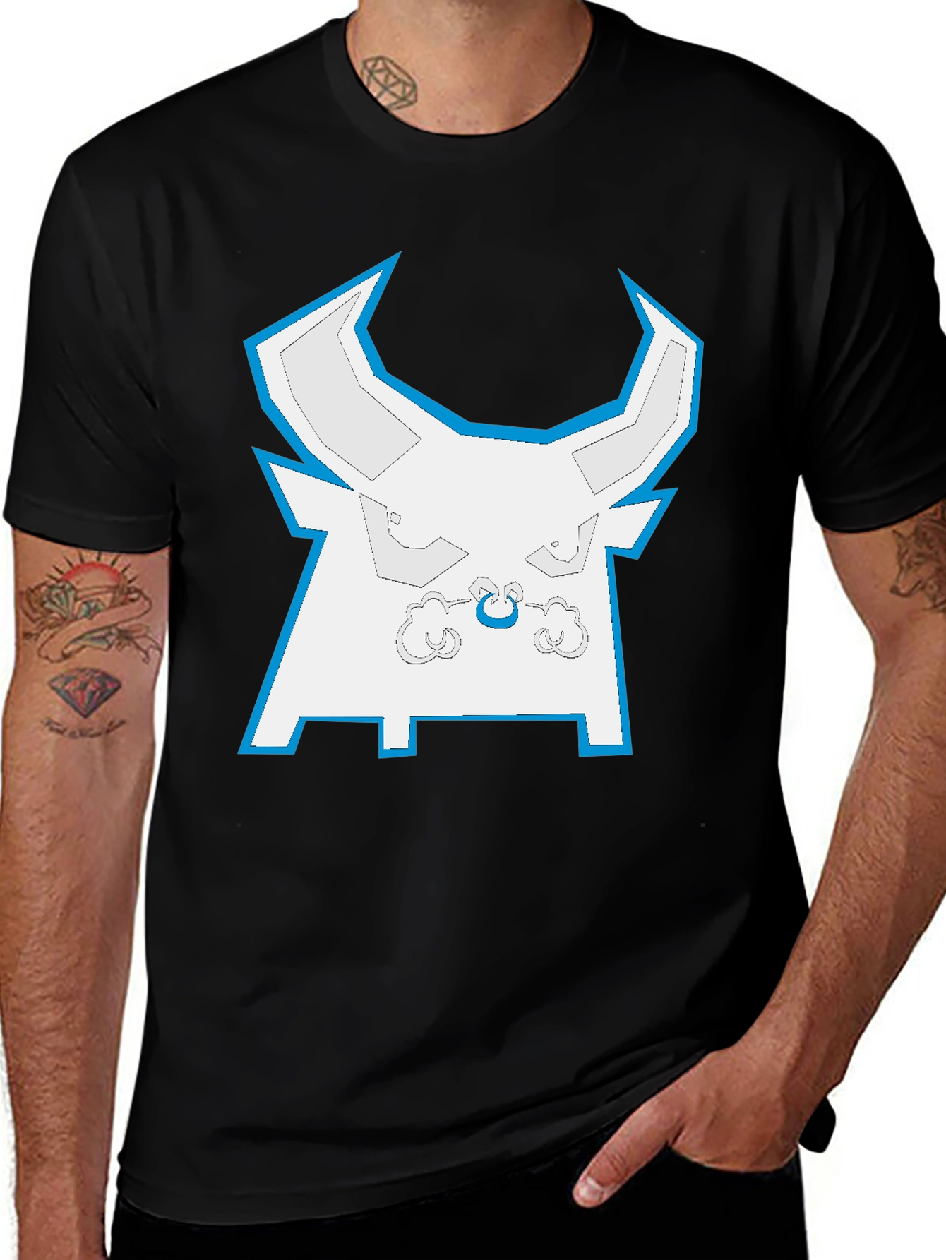 Cool Bull Graphic Tee - Black Cotton T-Shirt