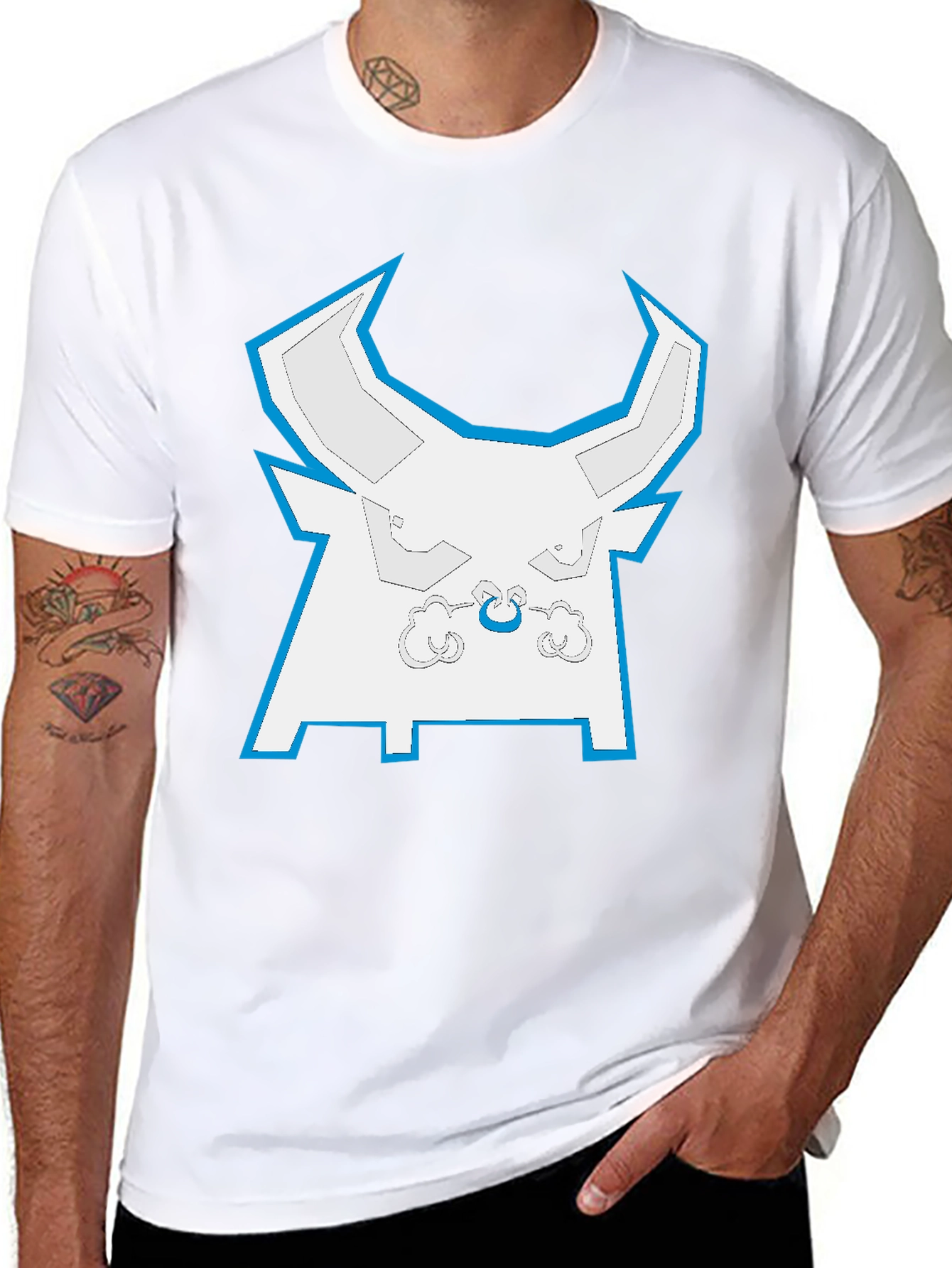 Cool Bull Graphic Tee - Black Cotton T-Shirt