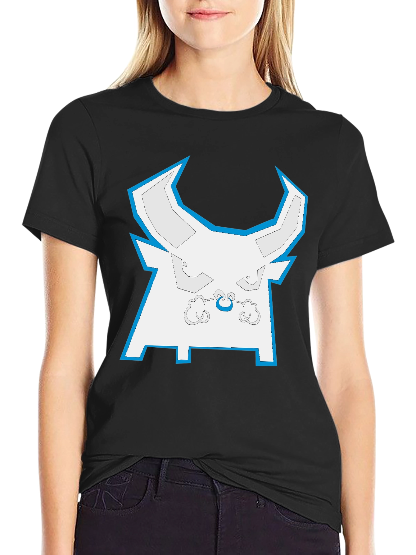 Cool Bull Graphic Tee - Black Cotton T-Shirt