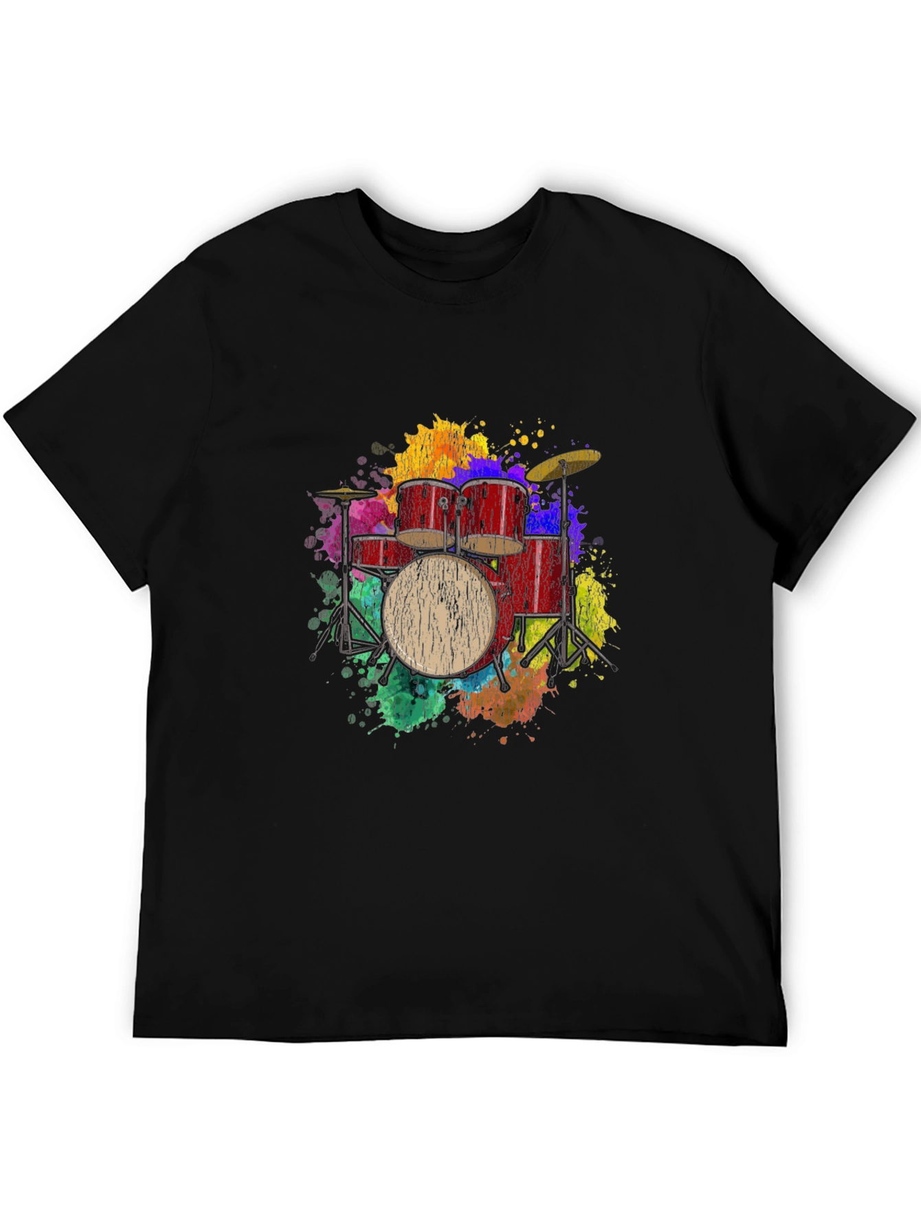 Colorful Drums Graphic T-Shirt