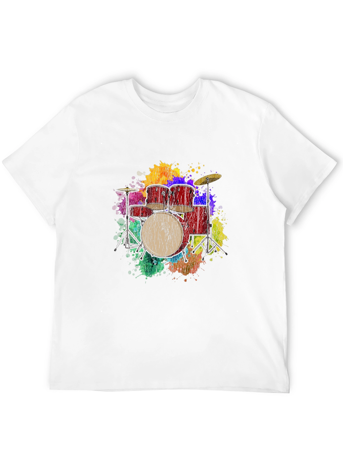 Colorful Drums Graphic T-Shirt