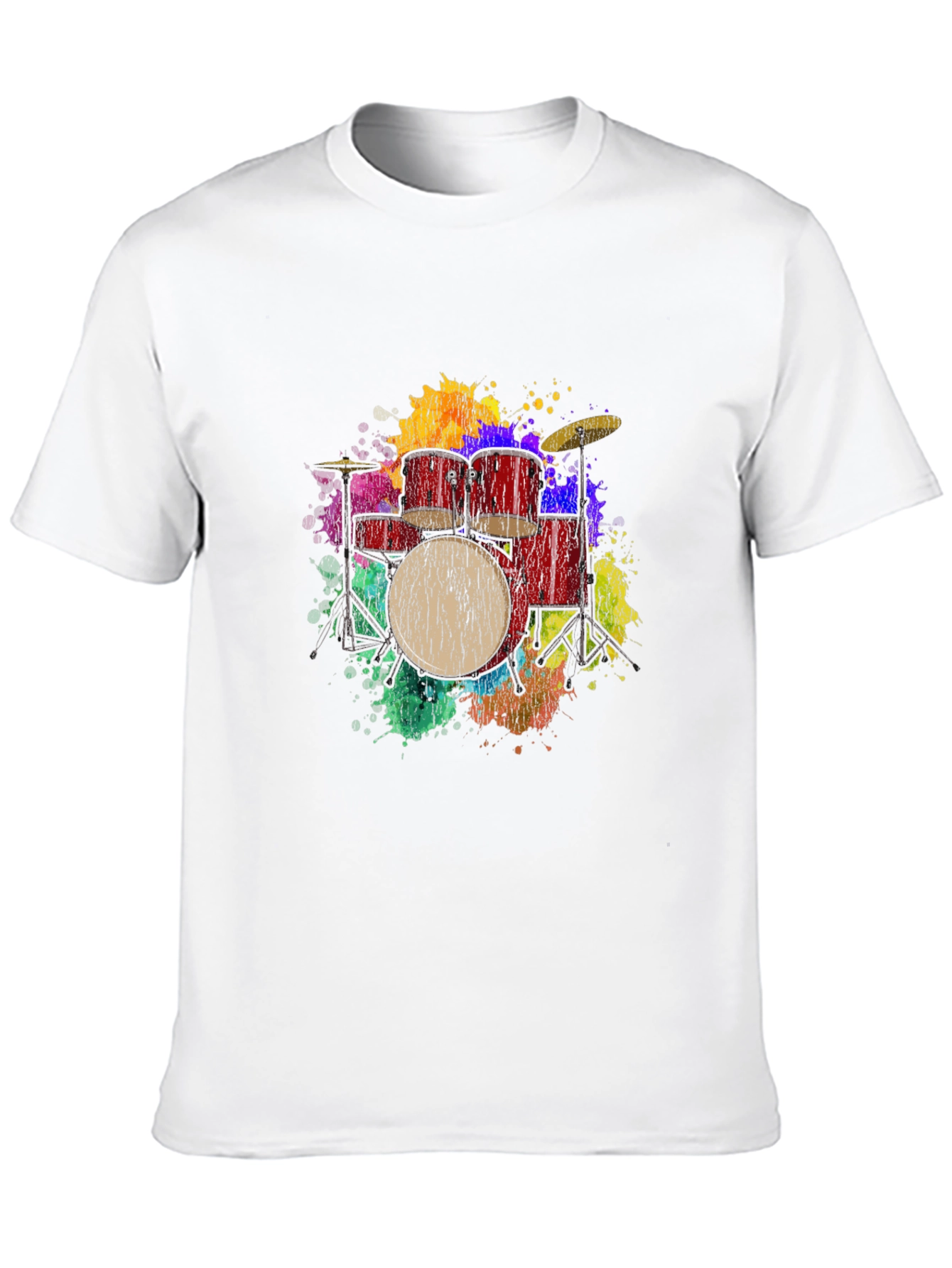 Colorful Drums Graphic T-Shirt