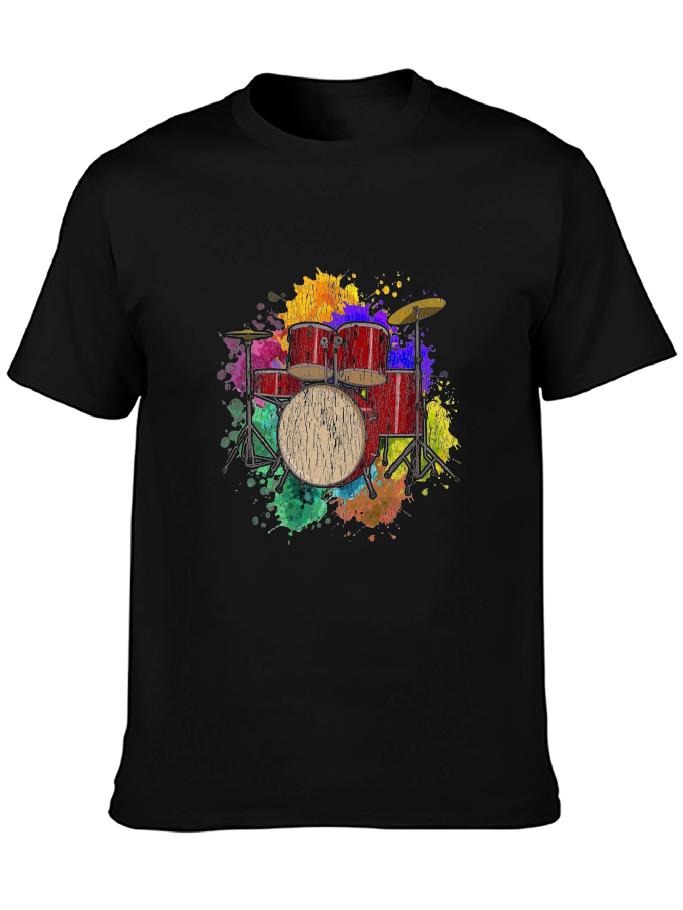 Colorful Drums Graphic T-Shirt