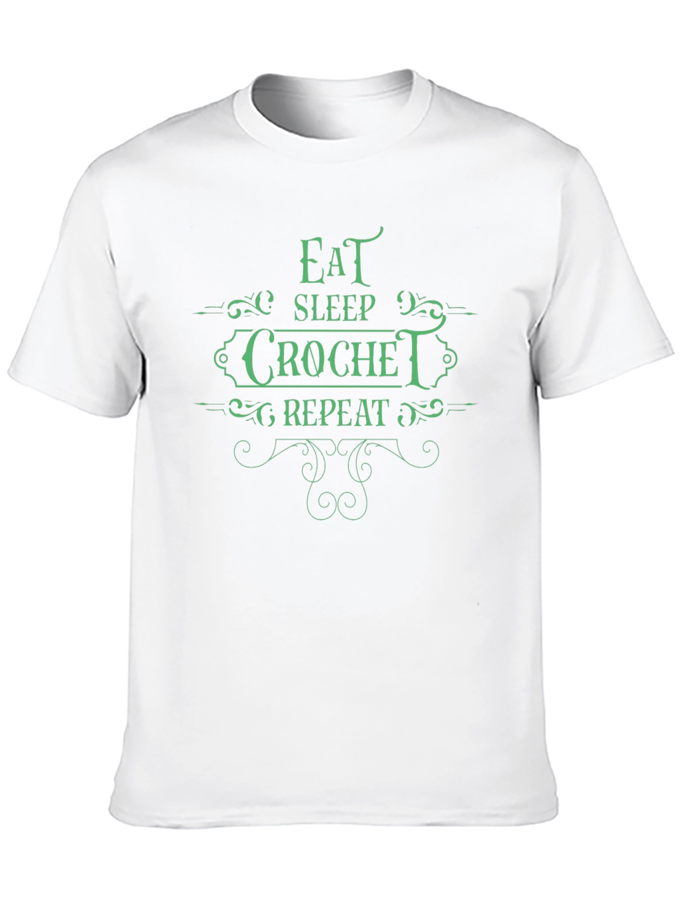 Eat Sleep Crochet Repeat Graphic Tee