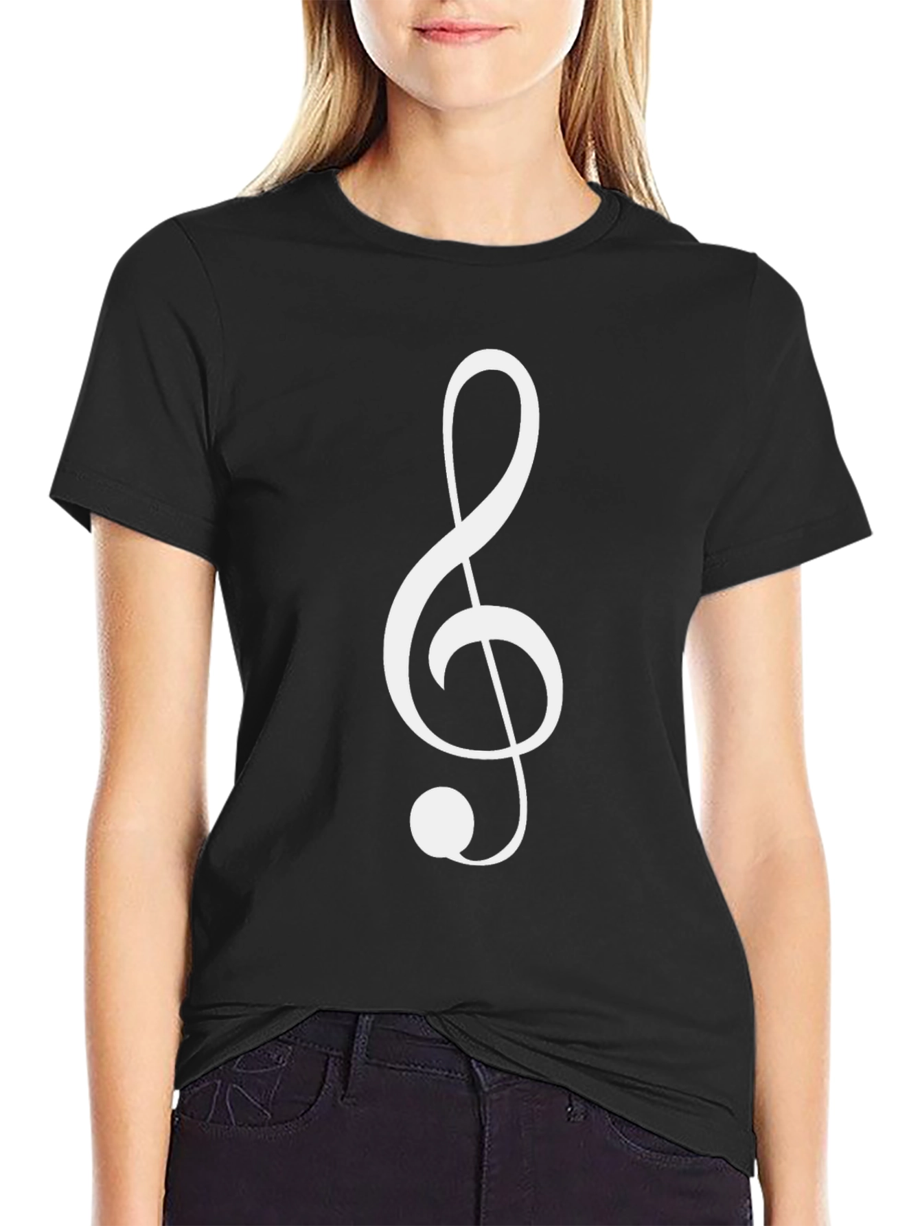 Treble Clef Black T-Shirt