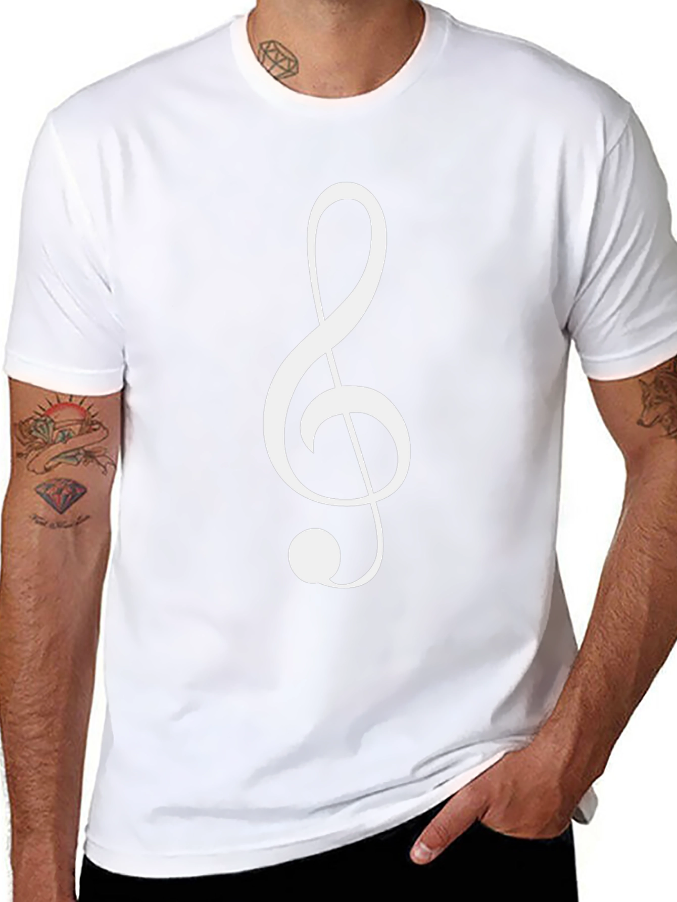 Treble Clef Black T-Shirt