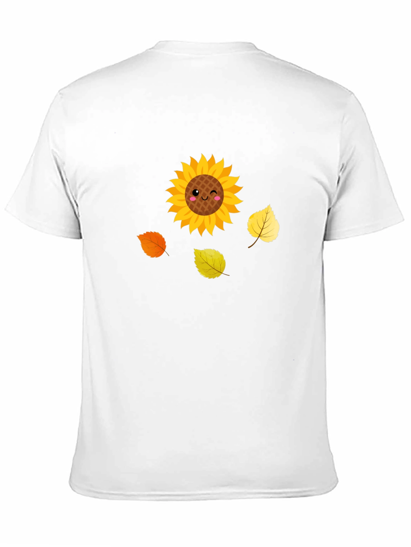Cute Sunflower Graphic Tee - Black