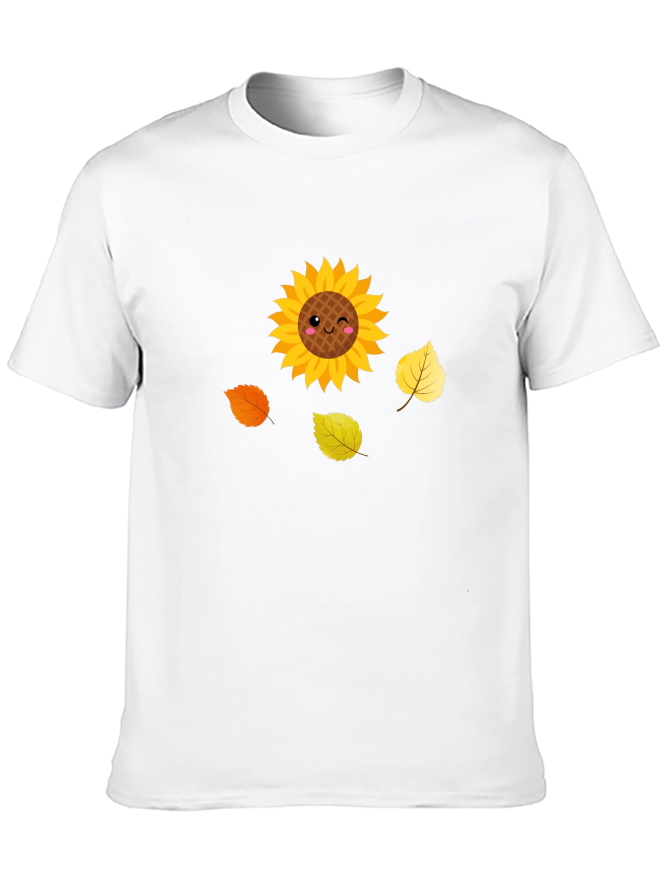 Cute Sunflower Graphic Tee - Black