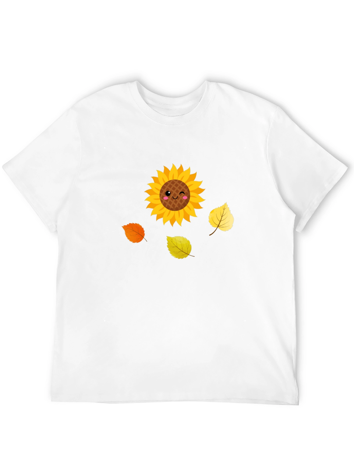 Cute Sunflower Graphic Tee - Black