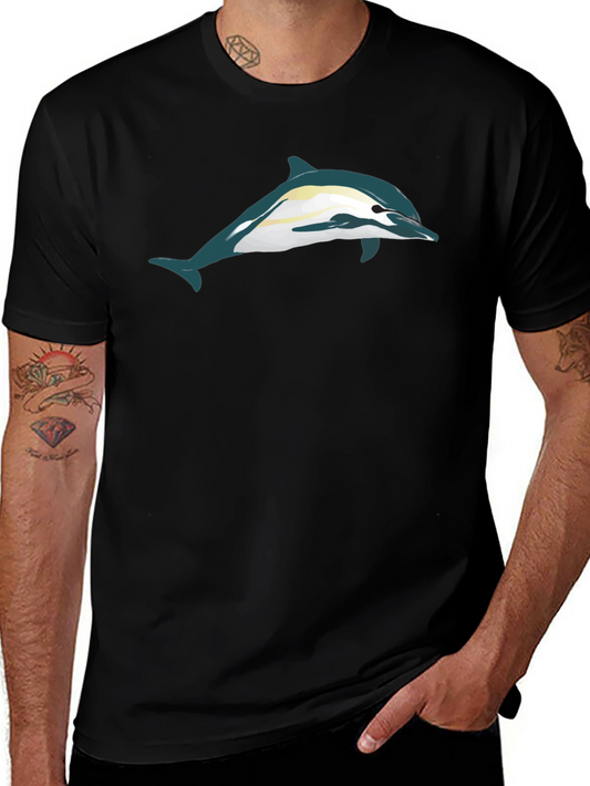 Dolphin Graphic Black T-Shirt