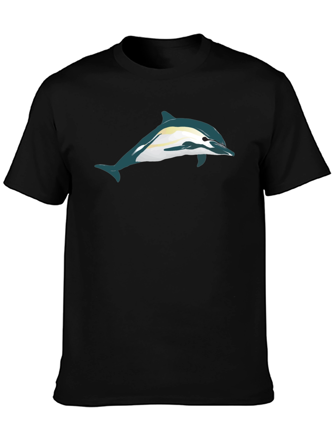 Dolphin Graphic Black T-Shirt