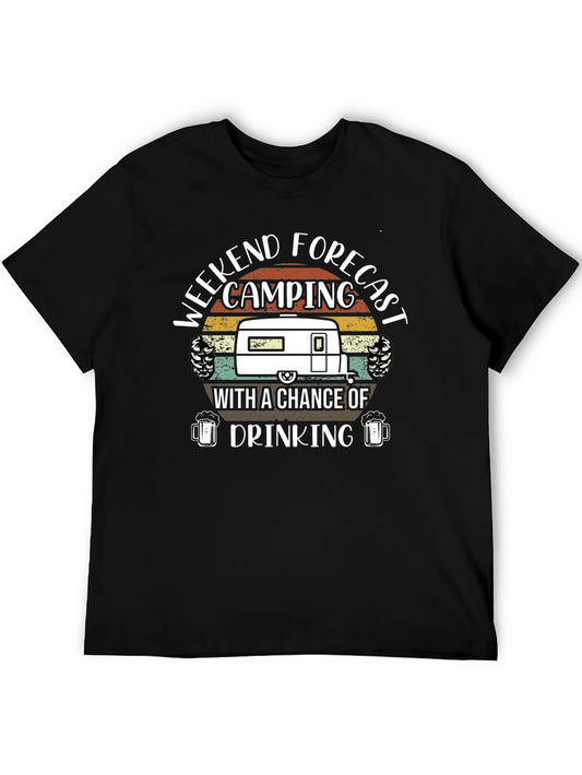 Weekend Forecast Camping & Drinking T-Shirt