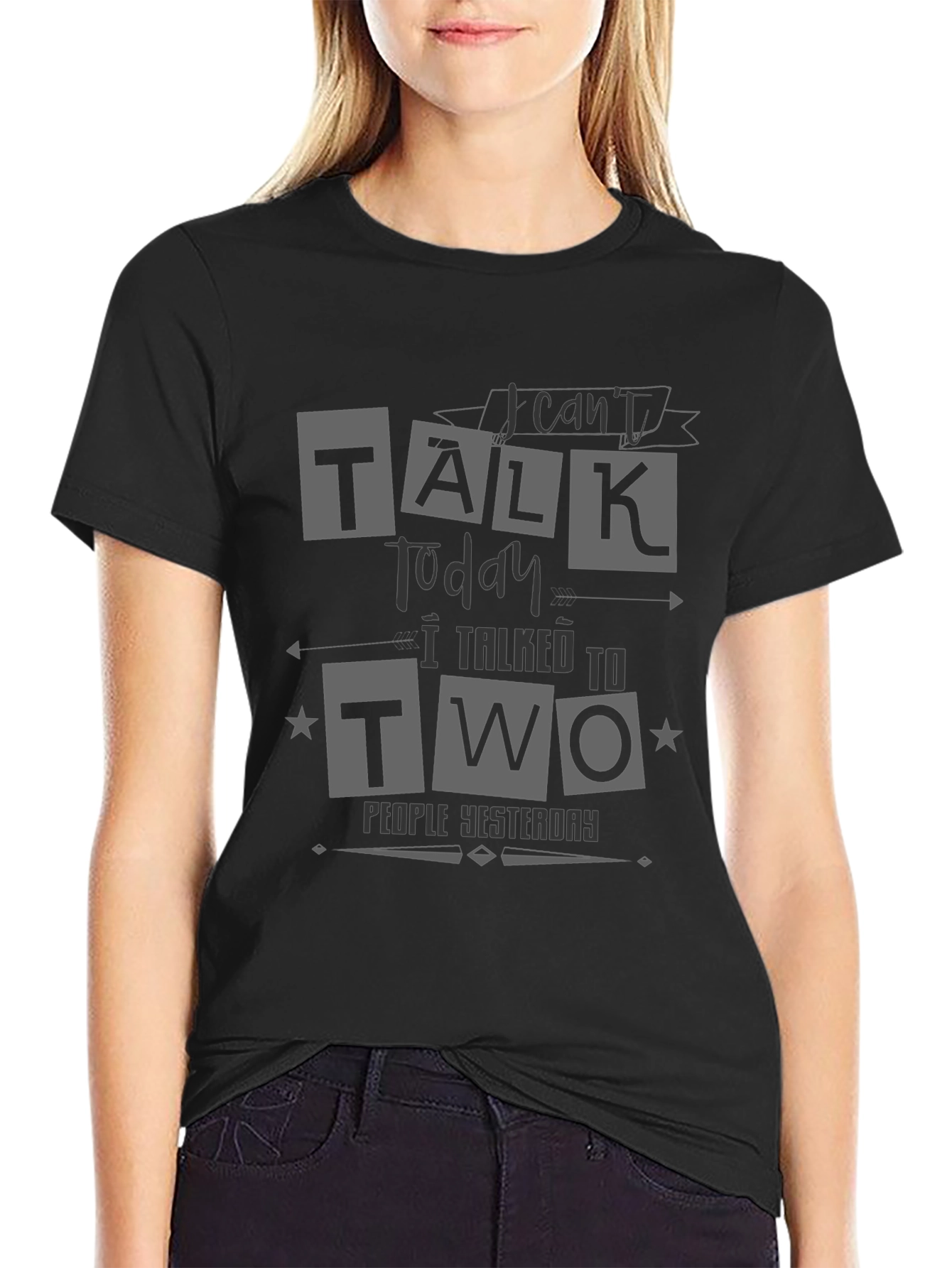 Funny I Cant Talk Today Graphic Tee