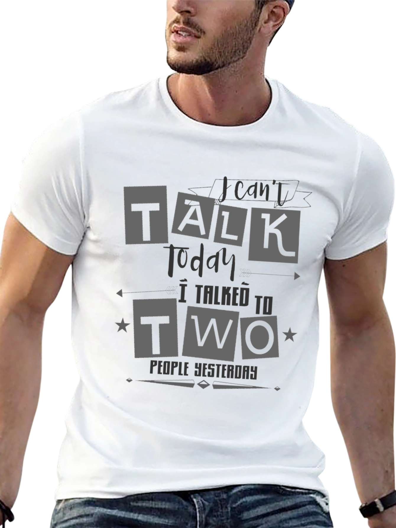 Funny I Cant Talk Today Graphic Tee