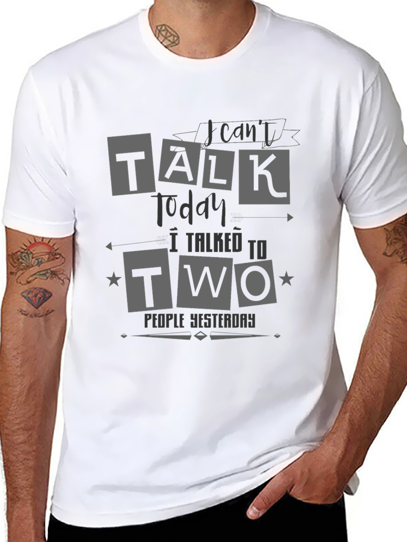 Funny I Cant Talk Today Graphic Tee