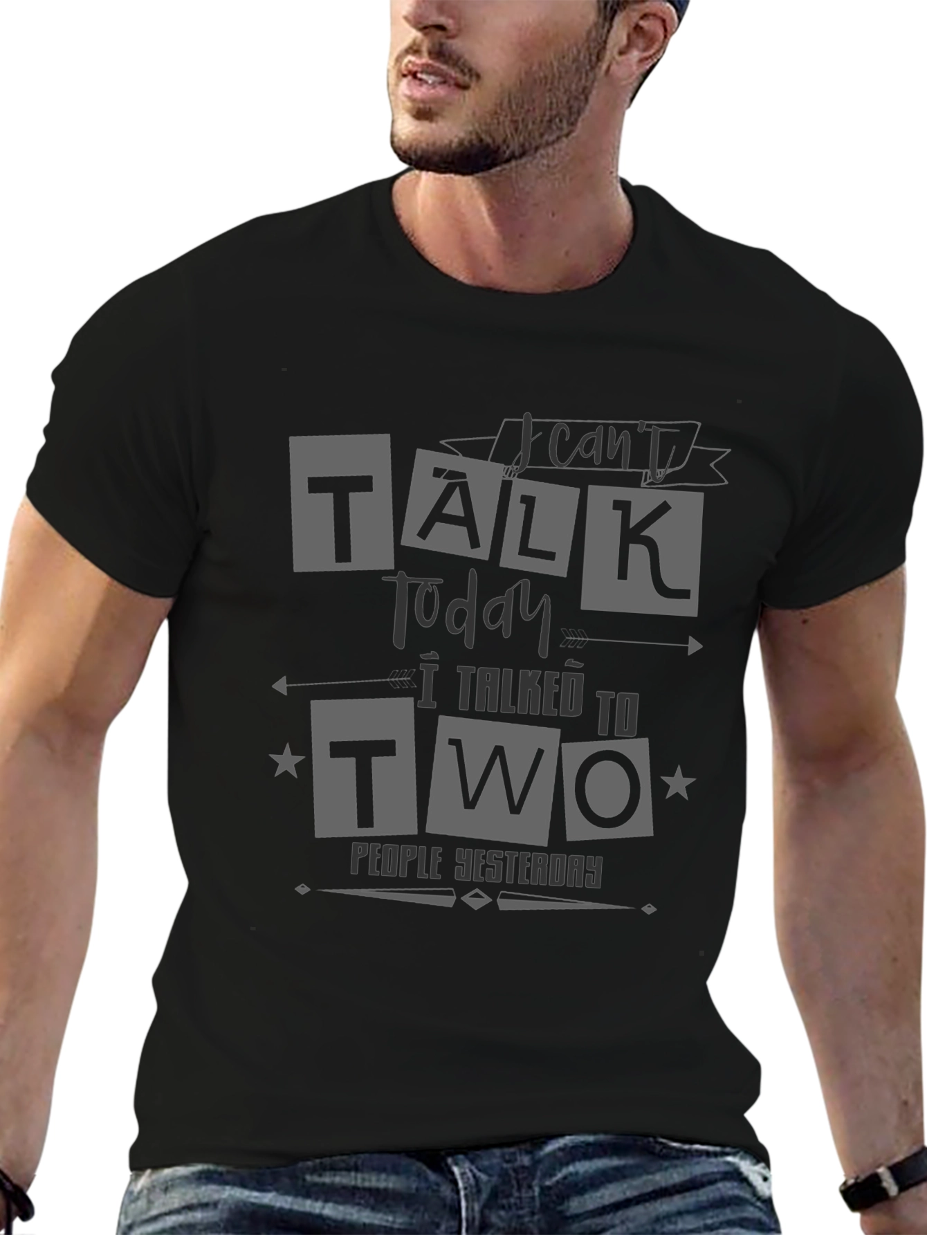 Funny I Cant Talk Today Graphic Tee