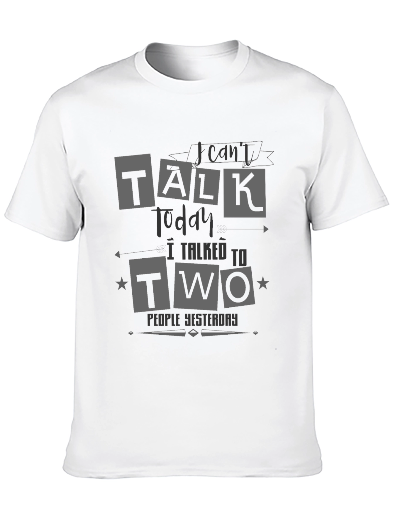 Funny I Cant Talk Today Graphic Tee
