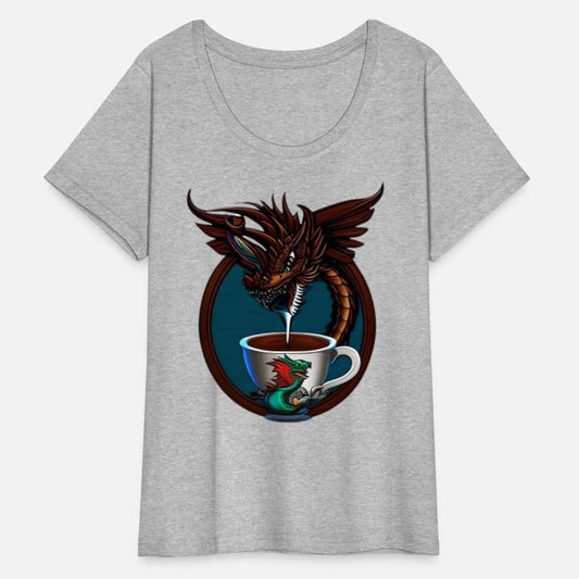 Coffee Dragon - t-shirt design cafffeine addict
