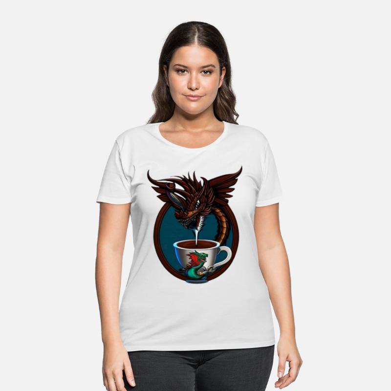 Coffee Dragon - t-shirt design cafffeine addict