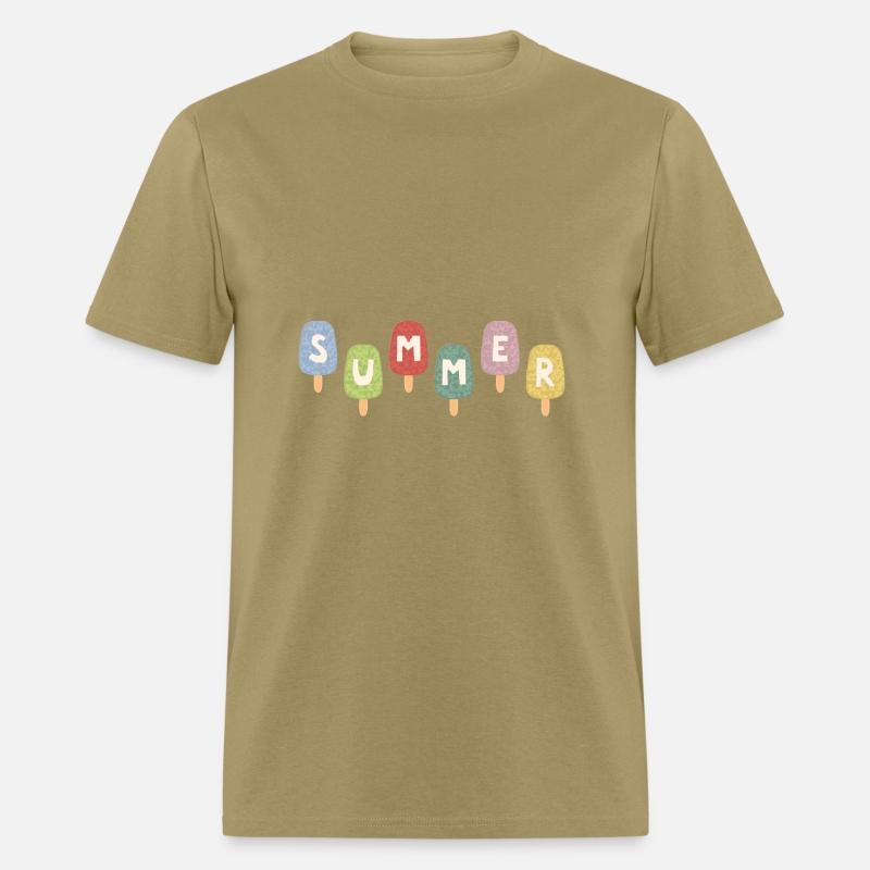 Colorful ICE CREAM STICKS with SUMMER Word