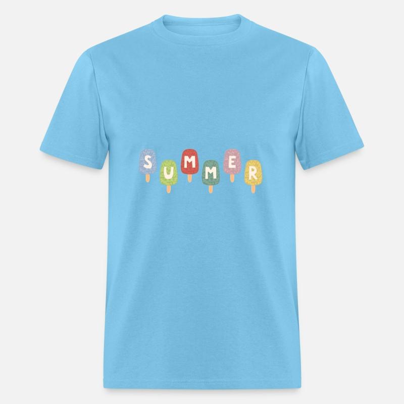 Colorful ICE CREAM STICKS with SUMMER Word