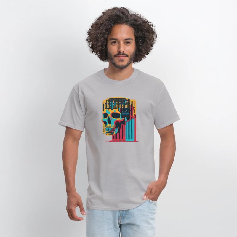 Colorful skull barcode