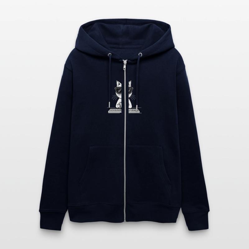 cool cat with coding glasses reflections show