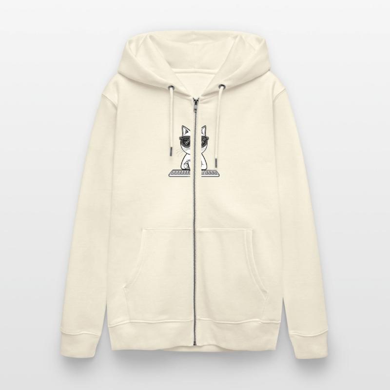 cool cat with coding glasses reflections show