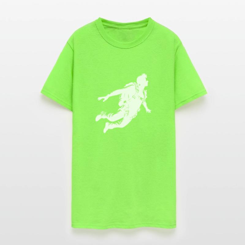 Cool Skydiver During A Parachute Jump