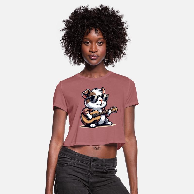 Cool Sunglasses Guinea Pig Playing Guitar