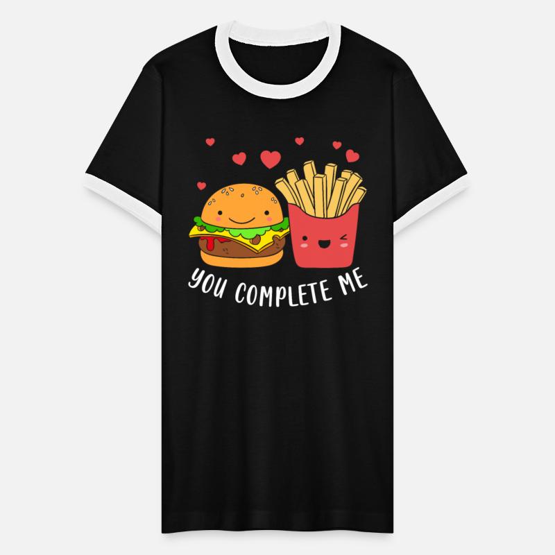 Couple goal burger with fries love Valentine's Day