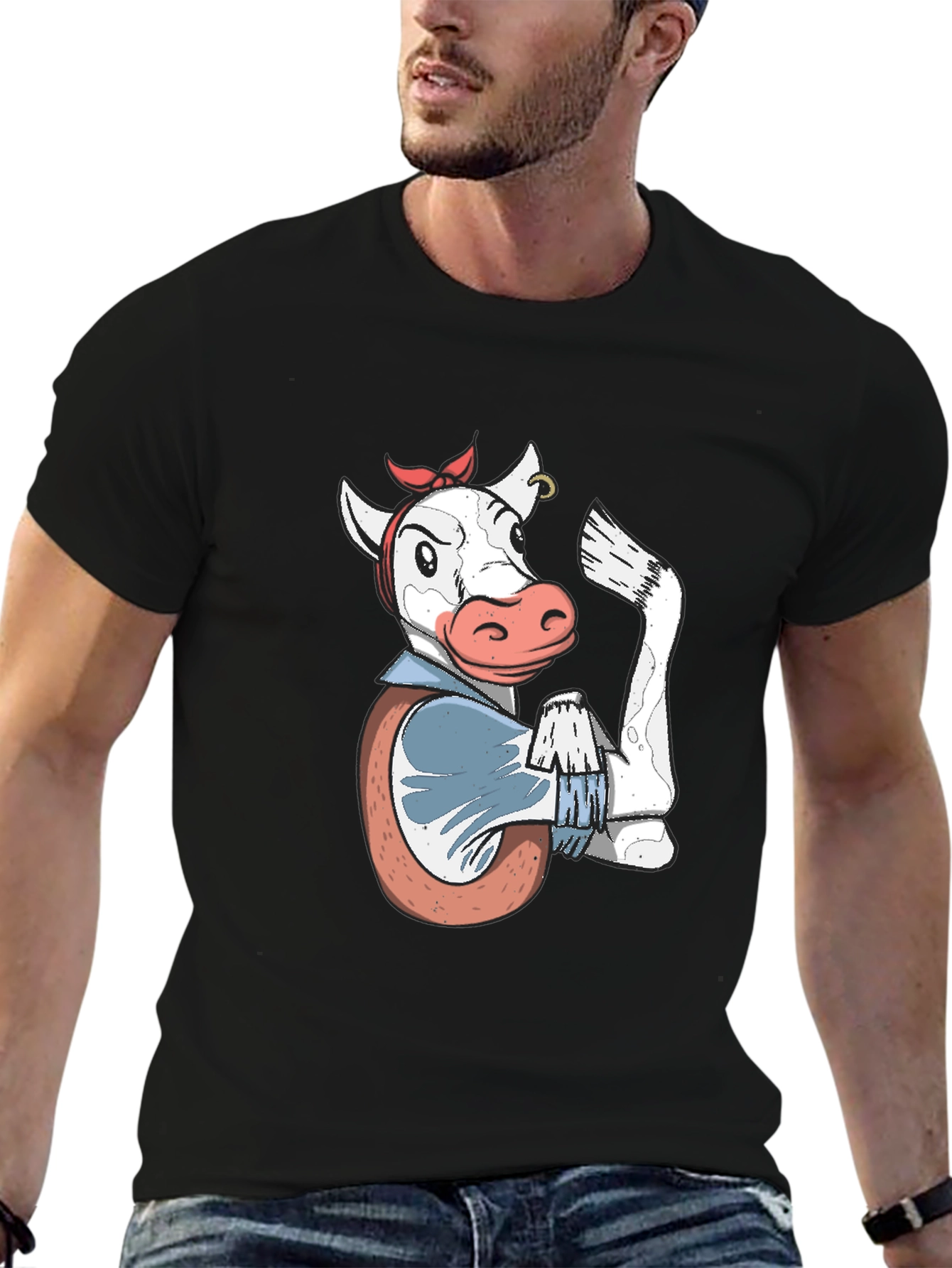 Cowgirl Power T-Shirt - Black Cotton Tee