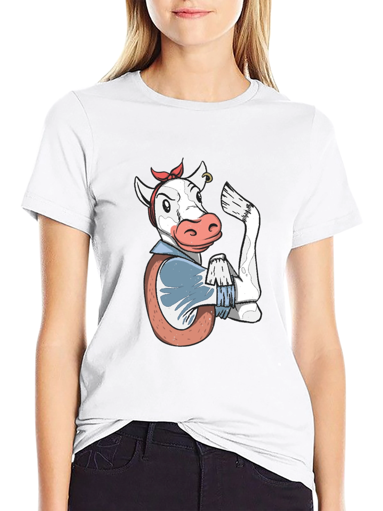 Cowgirl Power T-Shirt - Black Cotton Tee