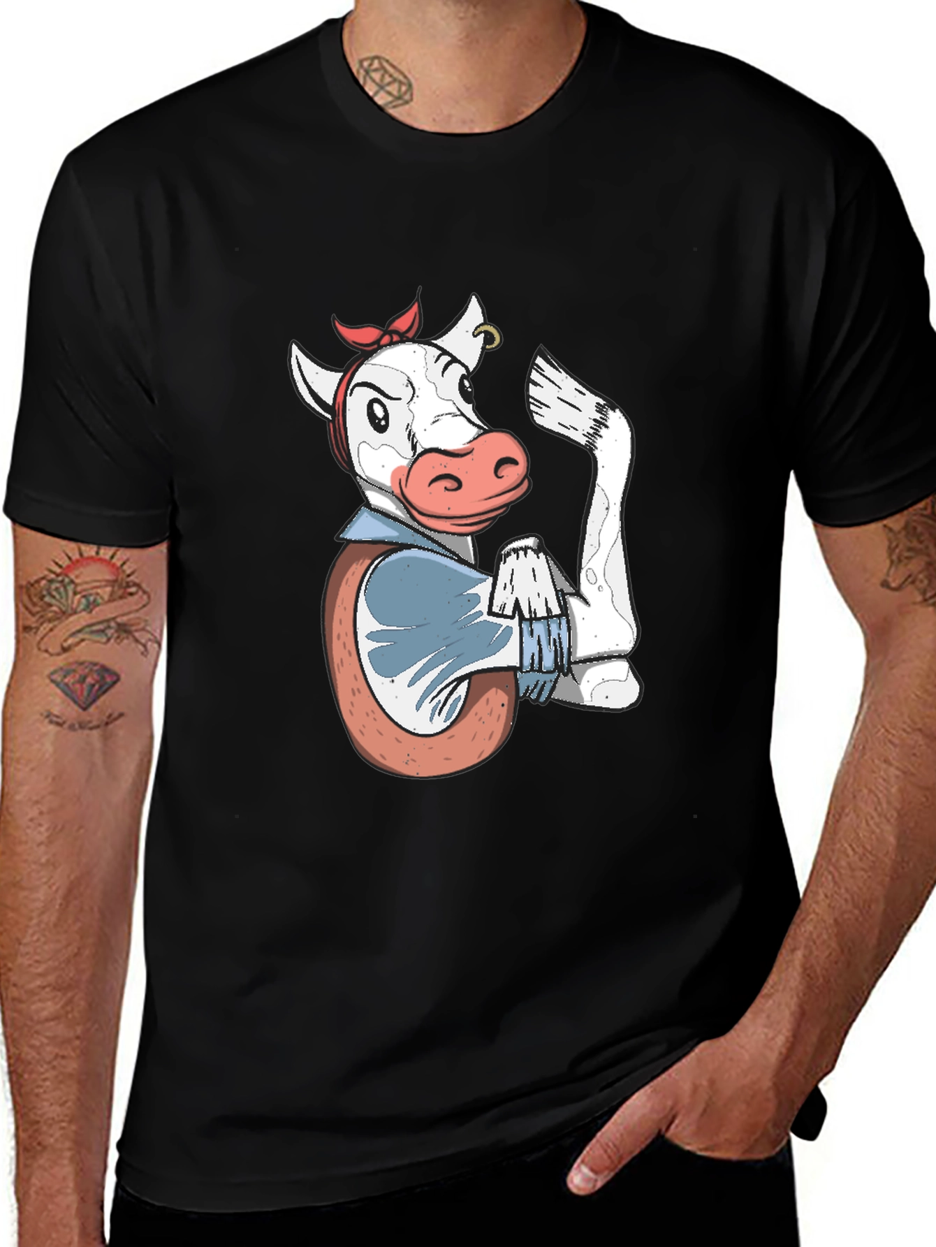 Cowgirl Power T-Shirt - Black Cotton Tee