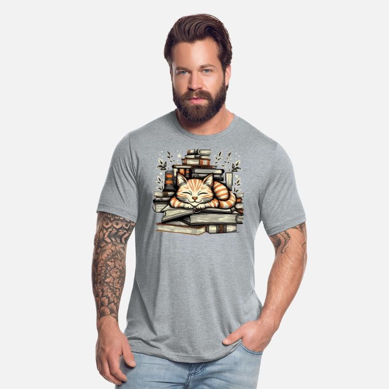 COZY CAT TAKING A NAP ON BOOKS