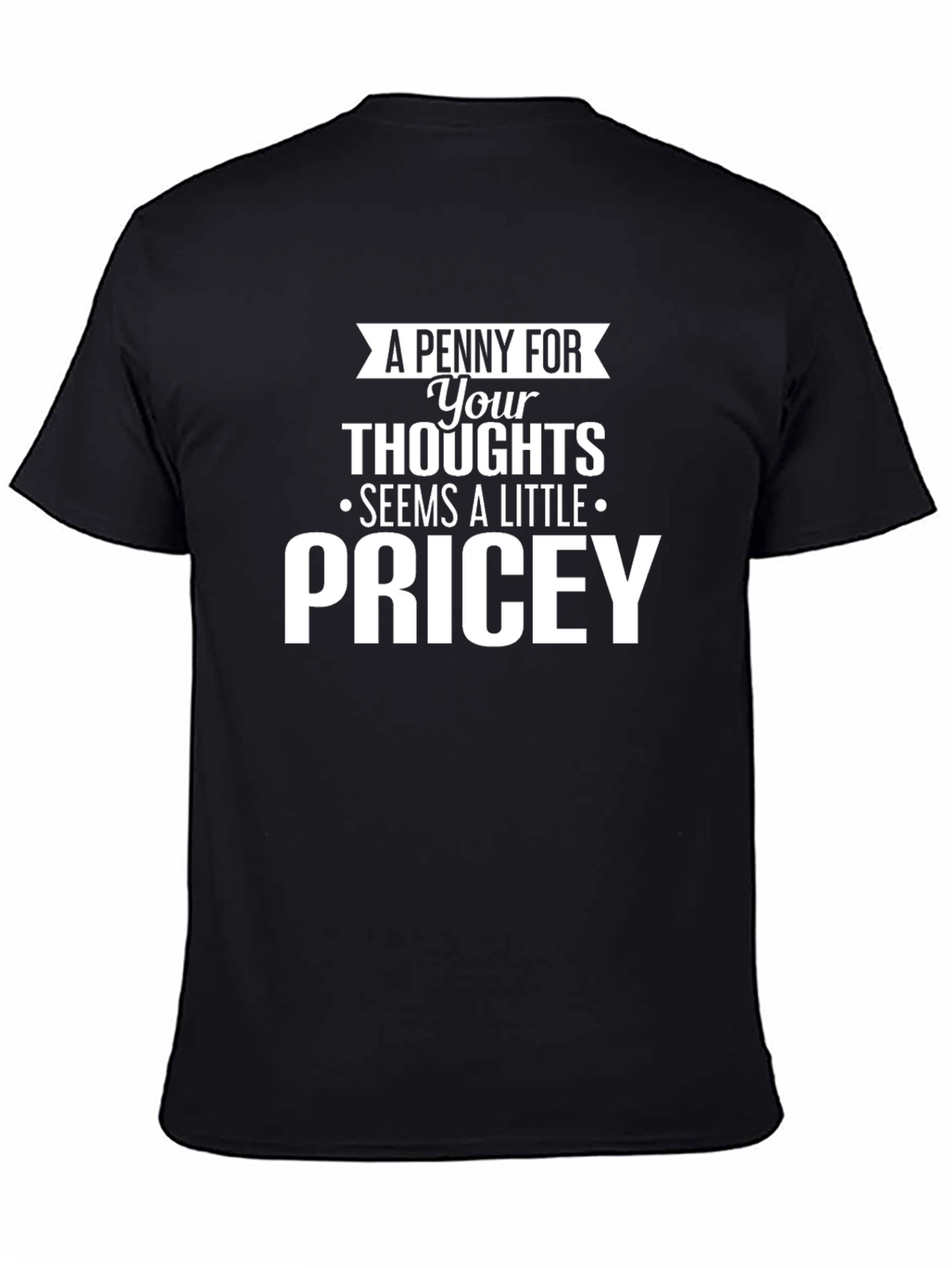 Pricey Thoughts Graphic Tee - Funny Sarcastic T-Shirt