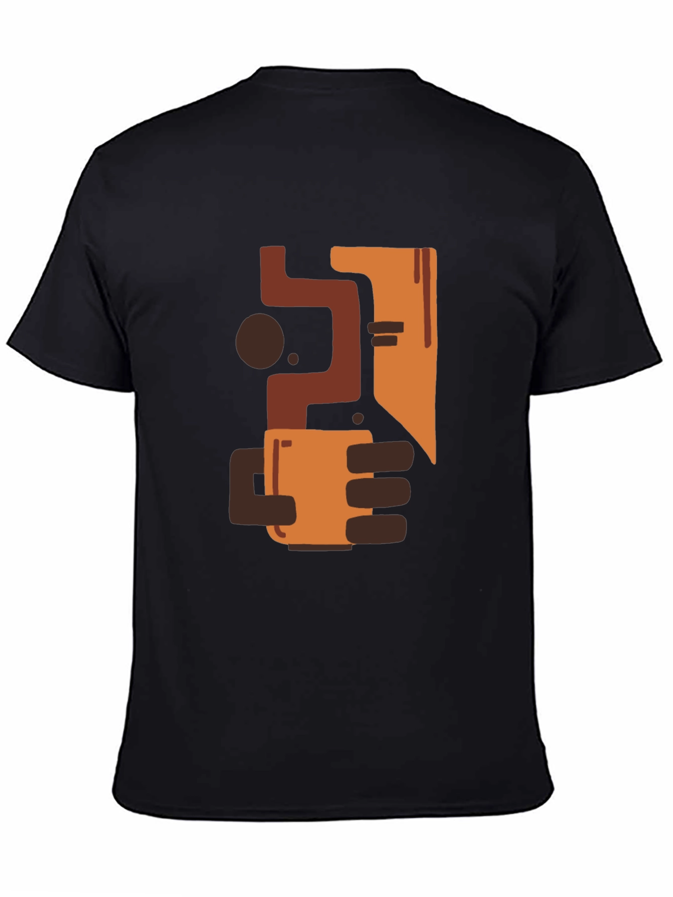 Abstract Coffee Lover Black Tee