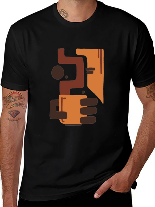 Abstract Coffee Lover Black Tee