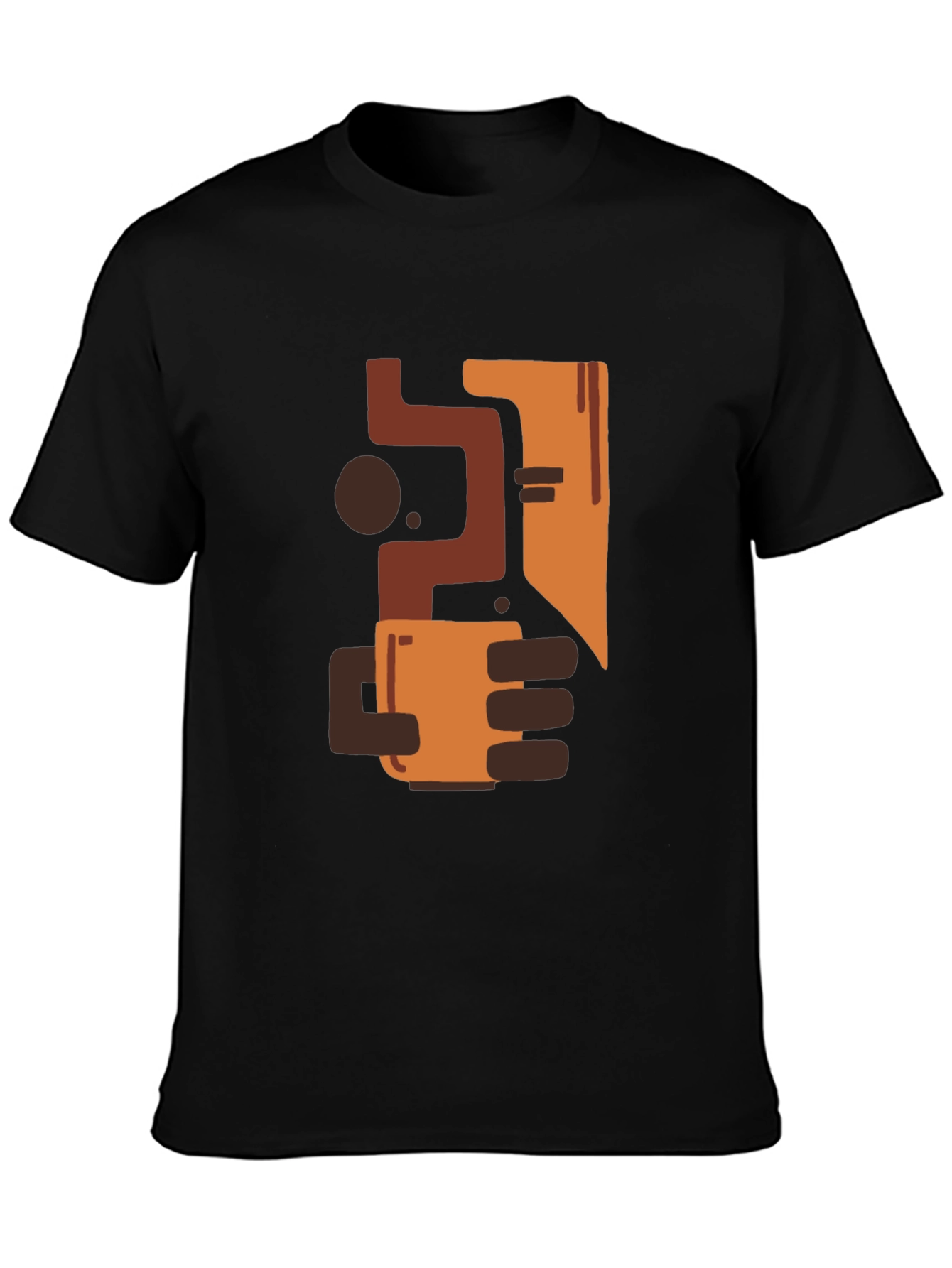 Abstract Coffee Lover Black Tee