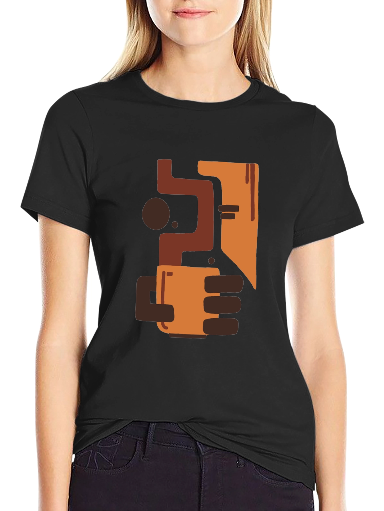 Abstract Coffee Lover Black Tee