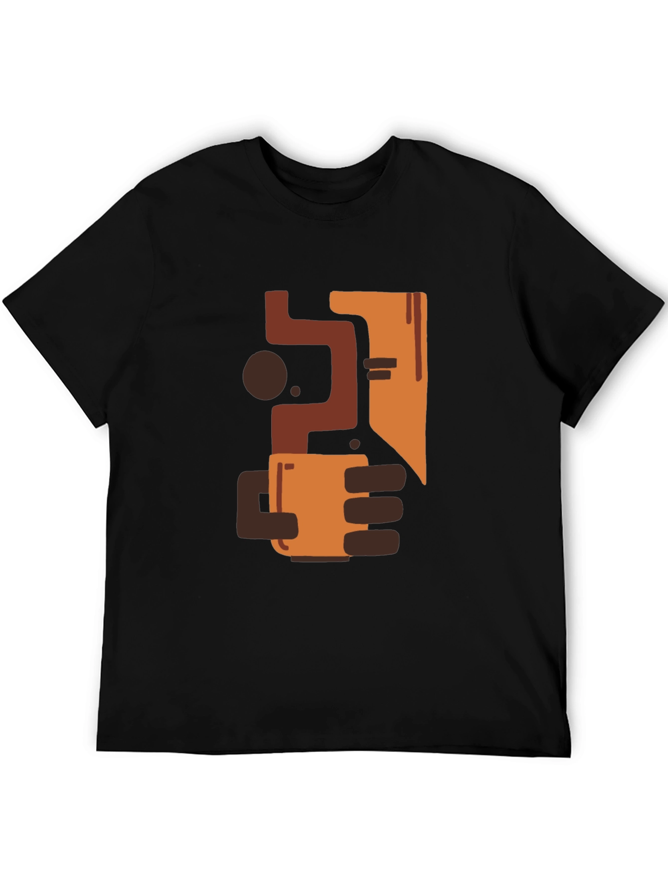 Abstract Coffee Lover Black Tee